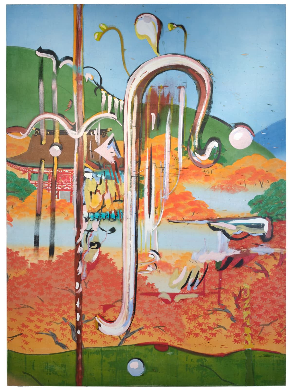 Abstract landscape with musical forms