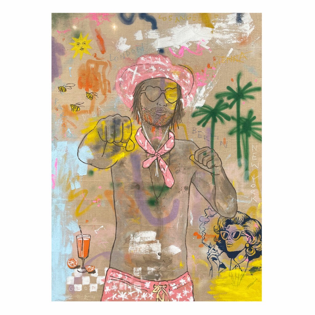 Untitled (Man in Pink Bucket Hat), 2024